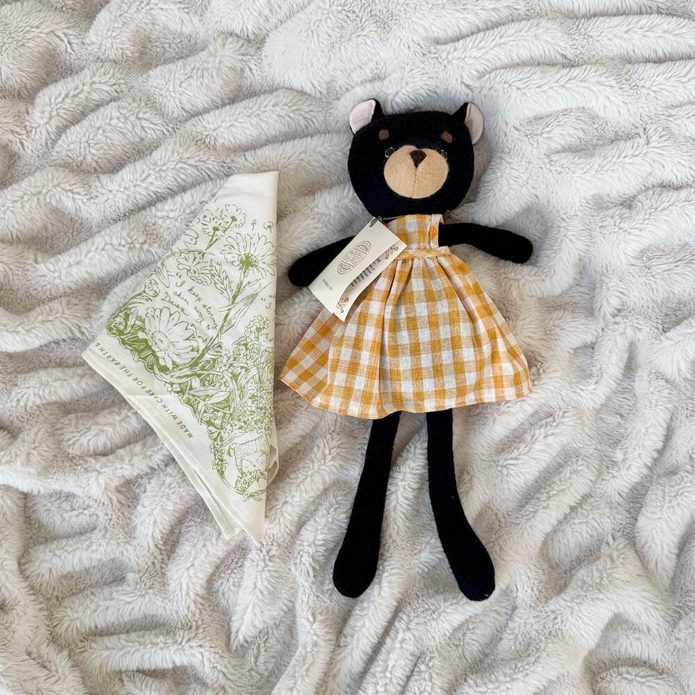 Hazel Village Charlotte Bear Yellow Gingham NWT Limited Edition Rare